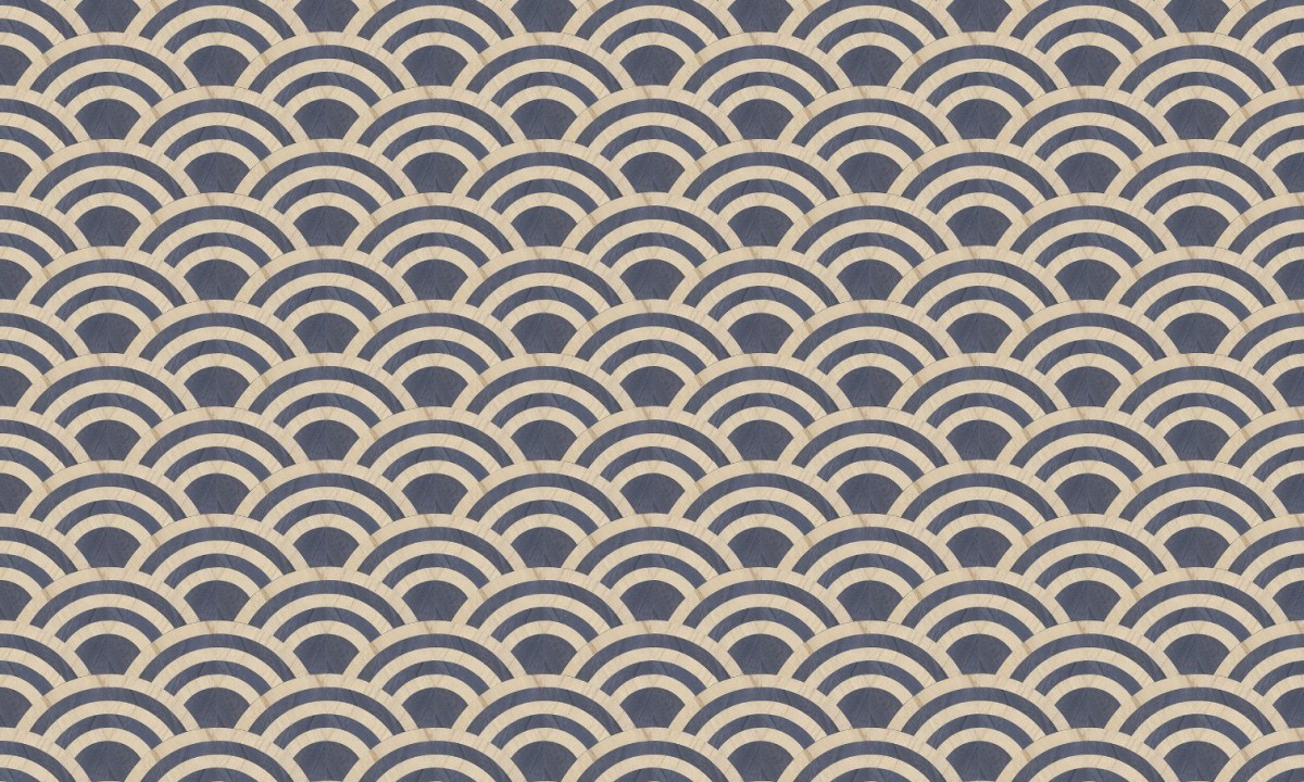 Moooi Wallcovering Tokyo Blue - Lucky O's MO3043 Birch & Blue